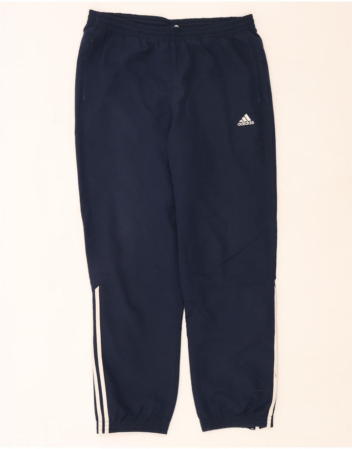 Adidas Mens Tracksuit Trousers Joggers Large  Navy Blue Polyester
