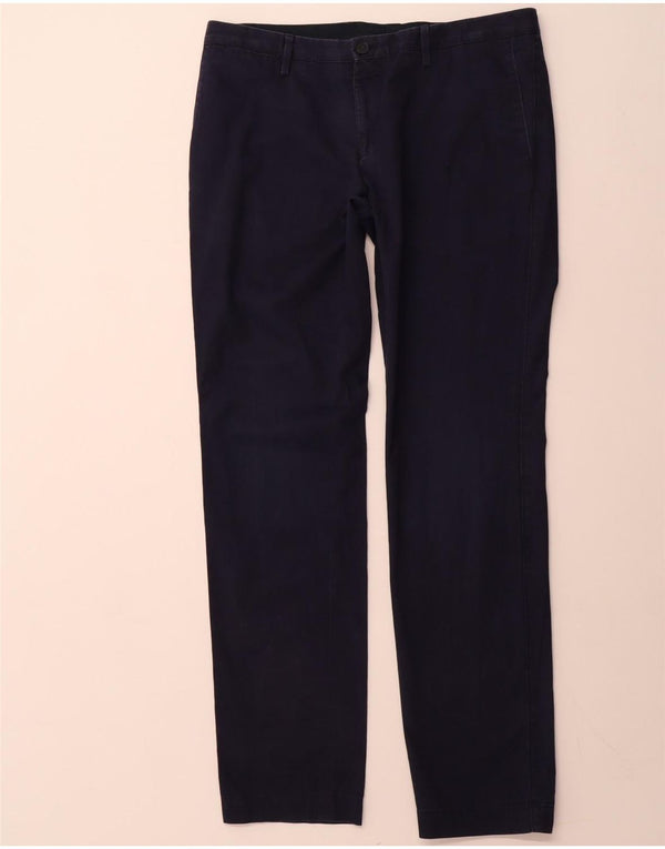 HUGO BOSS Mens Straight Chino Trousers IT 48 Medium W34 L32 Navy Blue