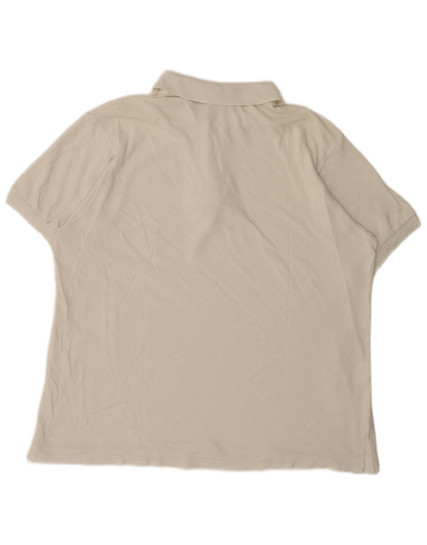 Lacoste Mens Polo Shirt Size 6 XL White Cotton