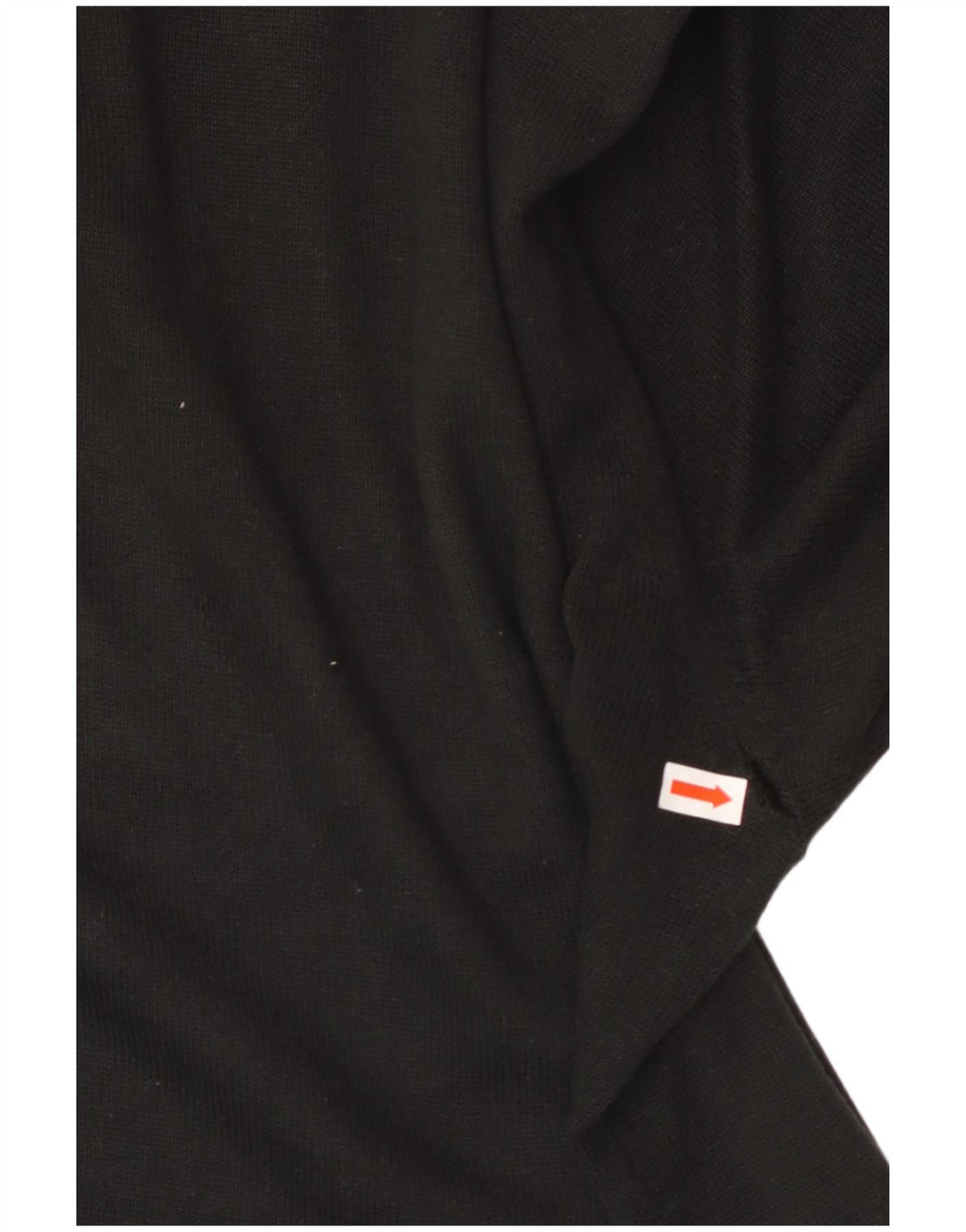 TOMMY HILFIGER Mens V-Neck Jumper Sweater Large Black Cotton