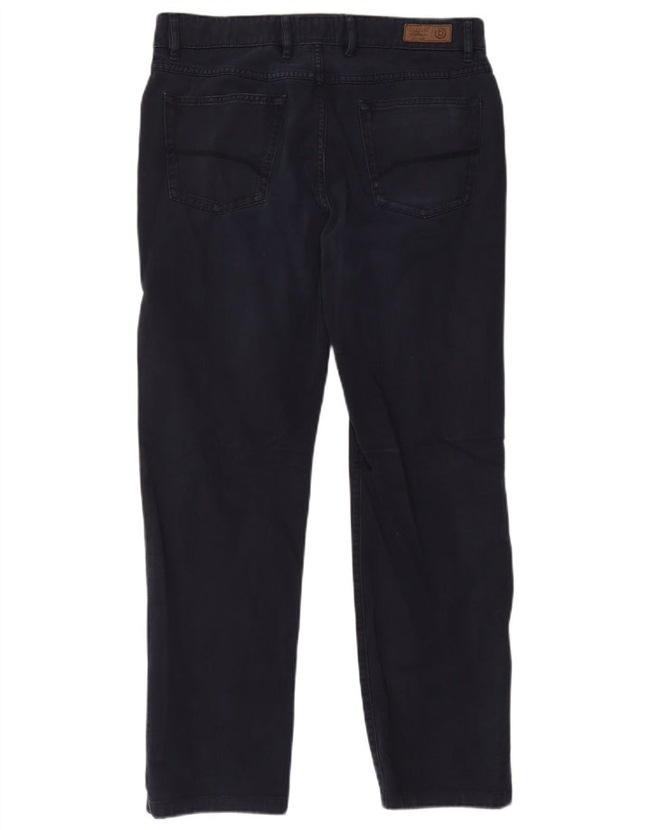 Bugatti Mens Straight Casual Trousers W34 L29 Navy Blue