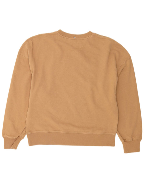 Hugo Boss Mens Graphic Sweatshirt Jumper Large Beige Cotton