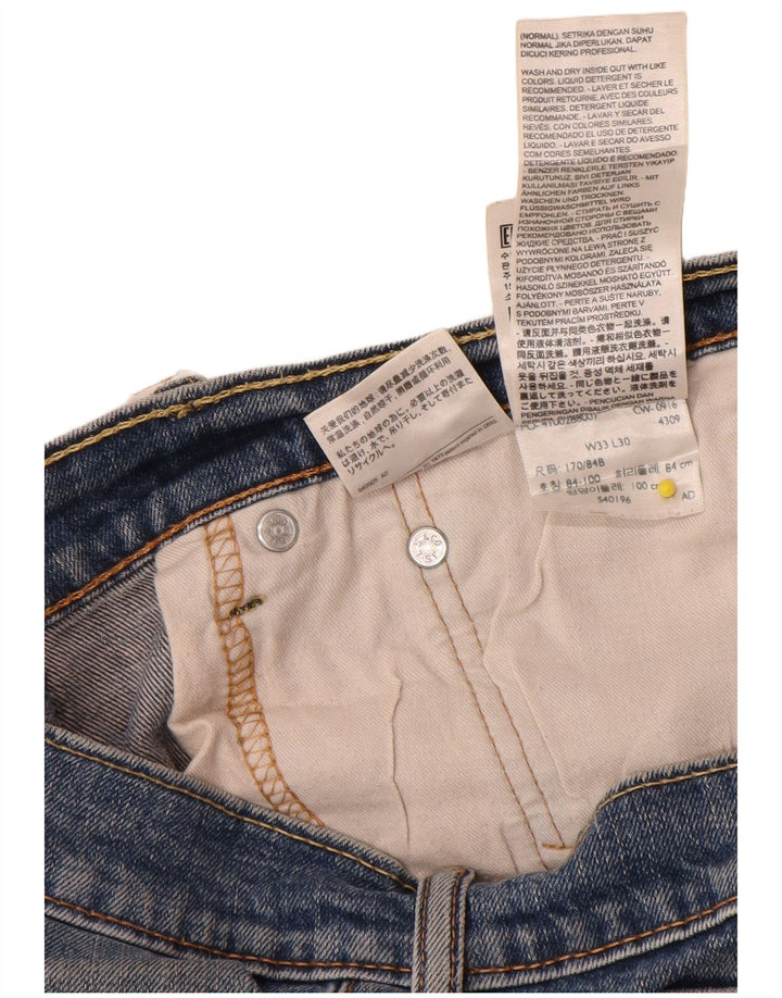 Levi's Mens 511 Slim Jeans W33 L30 Blue Cotton