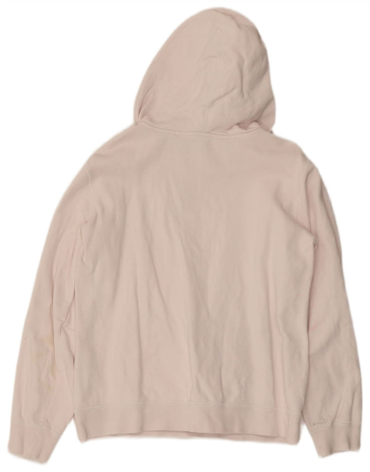 CHAMPION Girls Graphic Hoodie Jumper 11-12 Years Large White Cotton