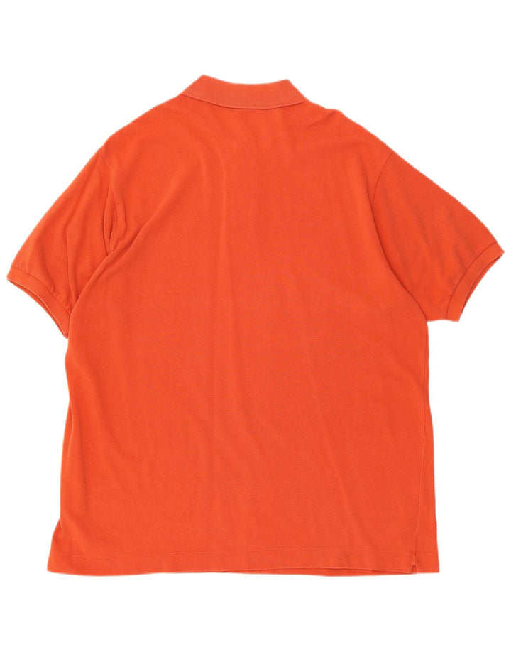 Lacoste Mens Polo Shirt Size 6 XL Orange Cotton