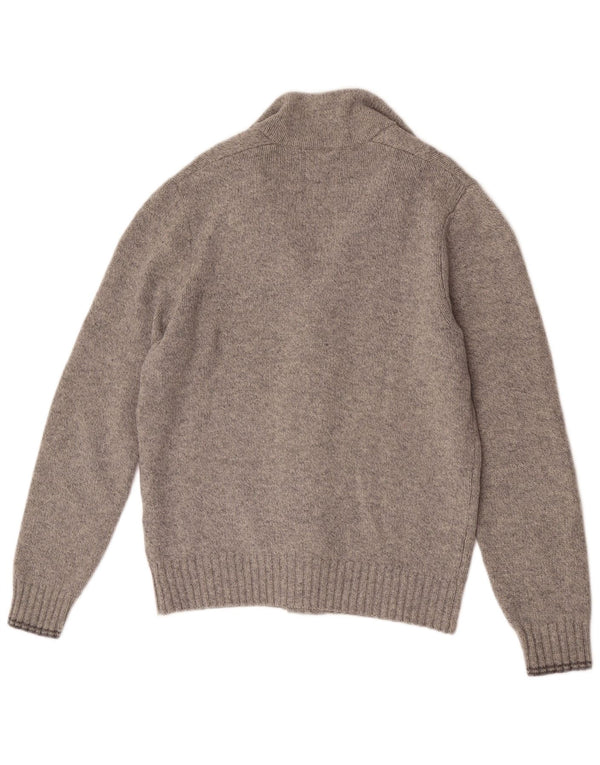 Woolrich Mens Cardigan Sweater Medium Grey Wool