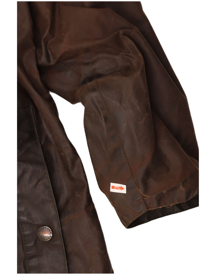 BARBOUR Mens Bedale Waxed Cotton Jacket UK 38 Medium Brown