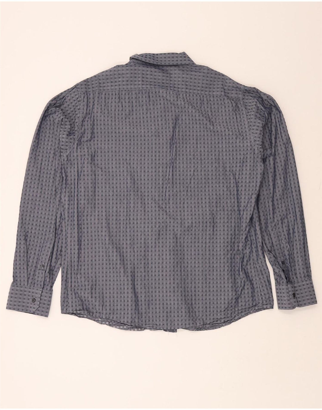 IZOD Mens Shirt XL Navy Blue Spotted Polyester Vintage Izod and Second-Hand Izod from Messina Hembry 