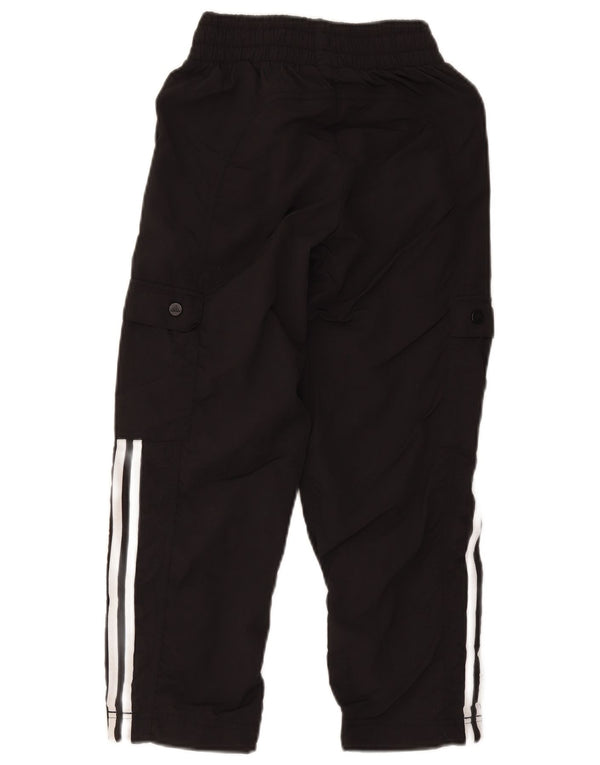 Adidas Girls Tracksuit Trousers Joggers 9-10 Years Black Polyamide