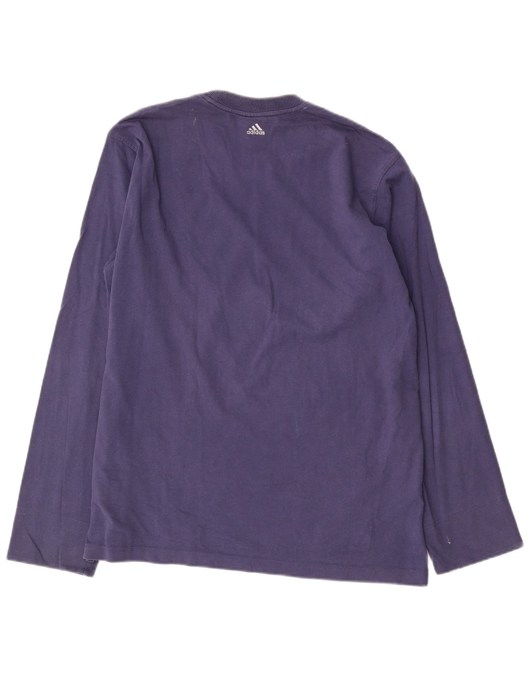 Adidas Mens Top Long Sleeve Medium Navy Blue Cotton