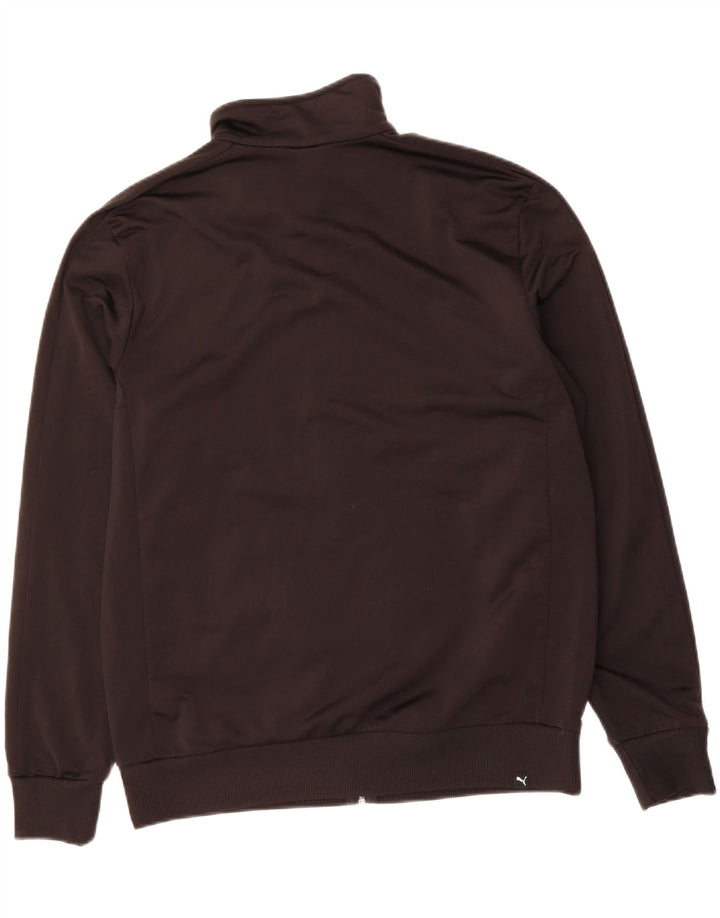 PUMA Mens Graphic Tracksuit Top Jacket Large Black Polyester