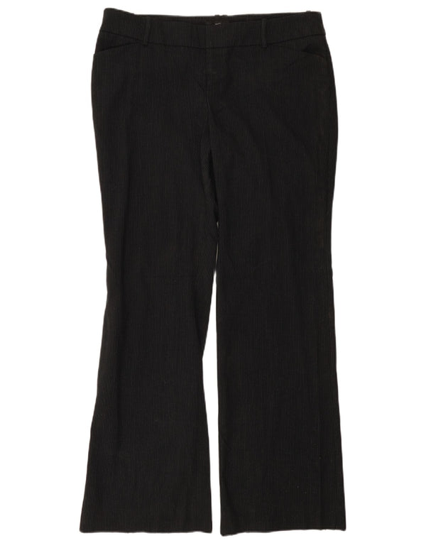 MOSSIMO Womens Bootcut Casual Trousers US 12 Large W34 L31 Black Pinstripe