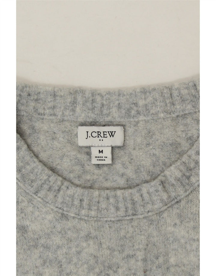 J. CREW Womens Crew Neck Jumper Sweater UK 14 Medium Grey Acrylic Vintage J. Crew and Second-Hand J. Crew from Messina Hembry 