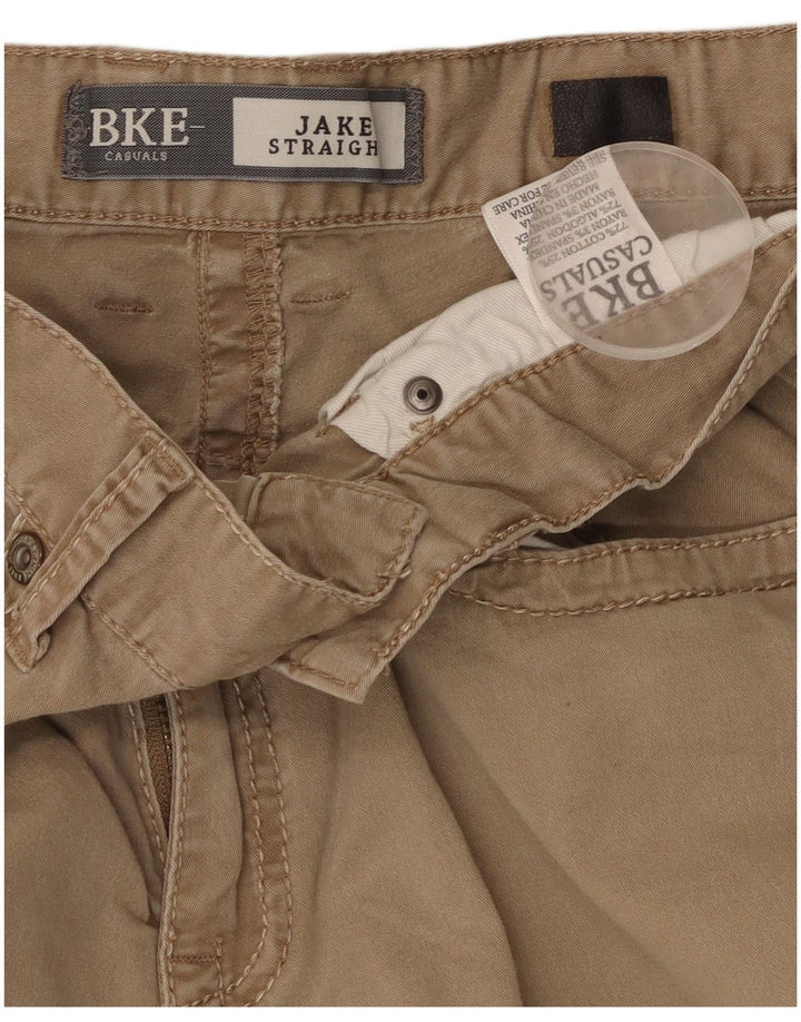 BKE Mens Jake Casual Shorts W32 Medium Beige Cotton