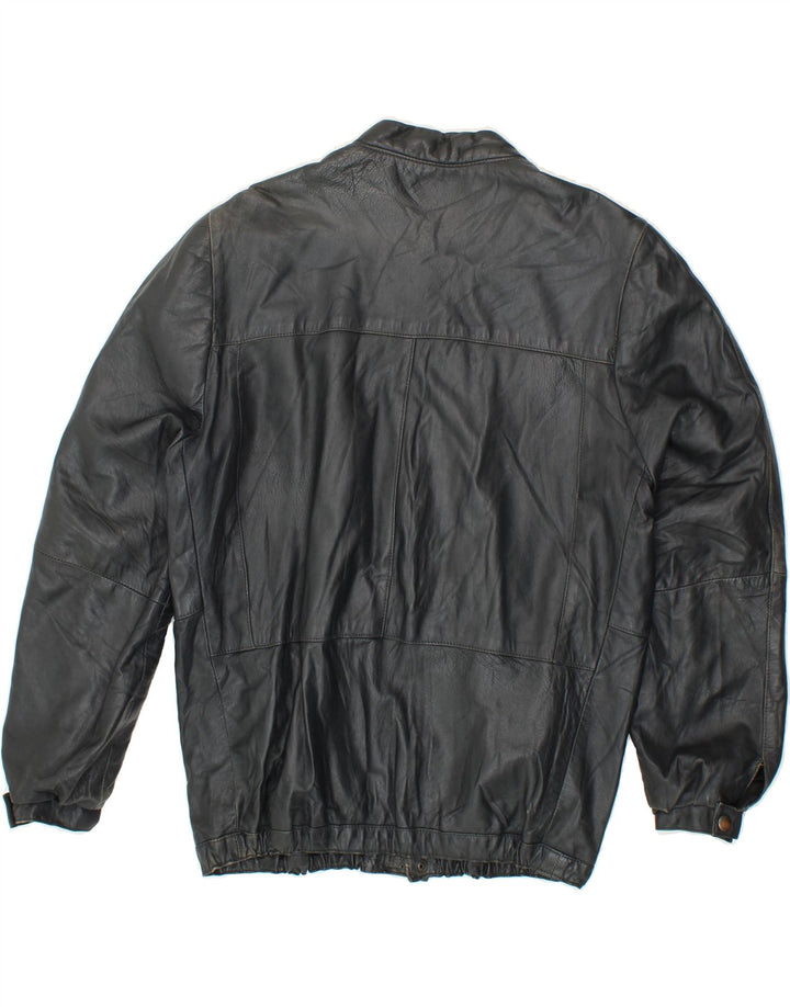 VINTAGE Womens Leather Jacket IT 54 2XL Black Vintage Vintage and Second-Hand Vintage from Messina Hembry 