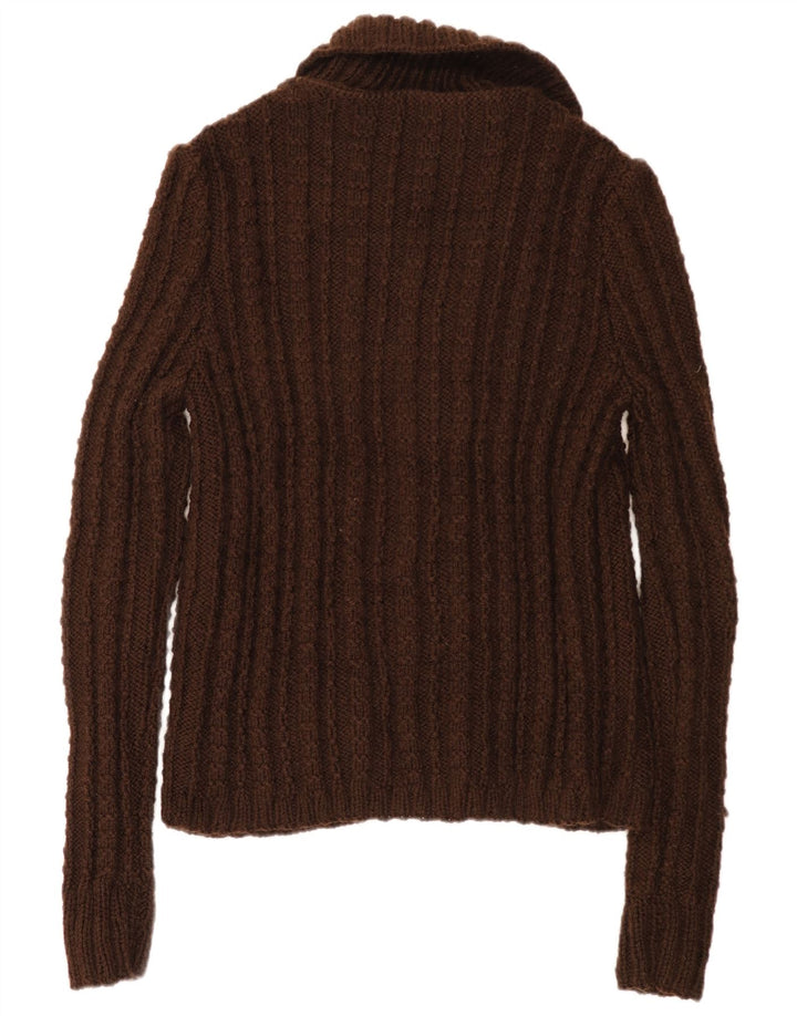 Vintage Womens Cardigan Sweater UK 18 XL Brown