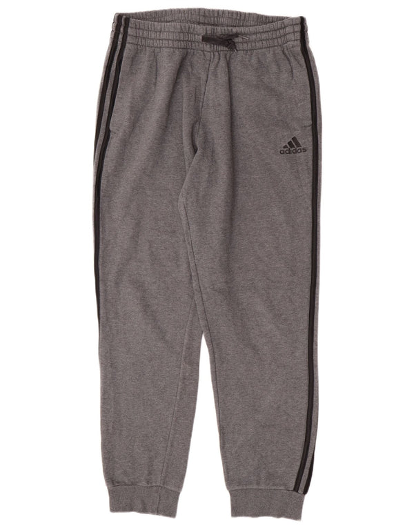 Adidas Mens Tracksuit Trousers Joggers Large Grey Cotton