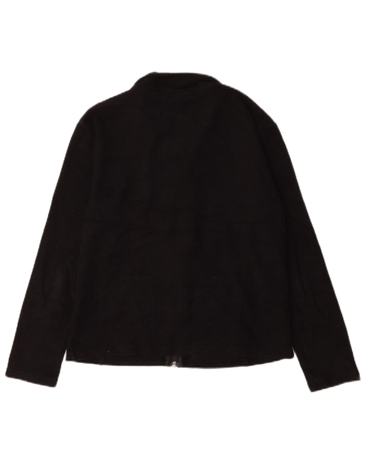 Marks & Spencer Womens Fleece Jacket UK 12 Medium Black Polyester
