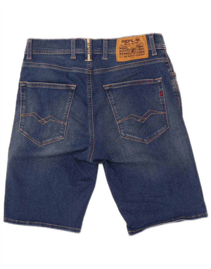 Replay Mens Denim Shorts W28 Small  Blue Cotton