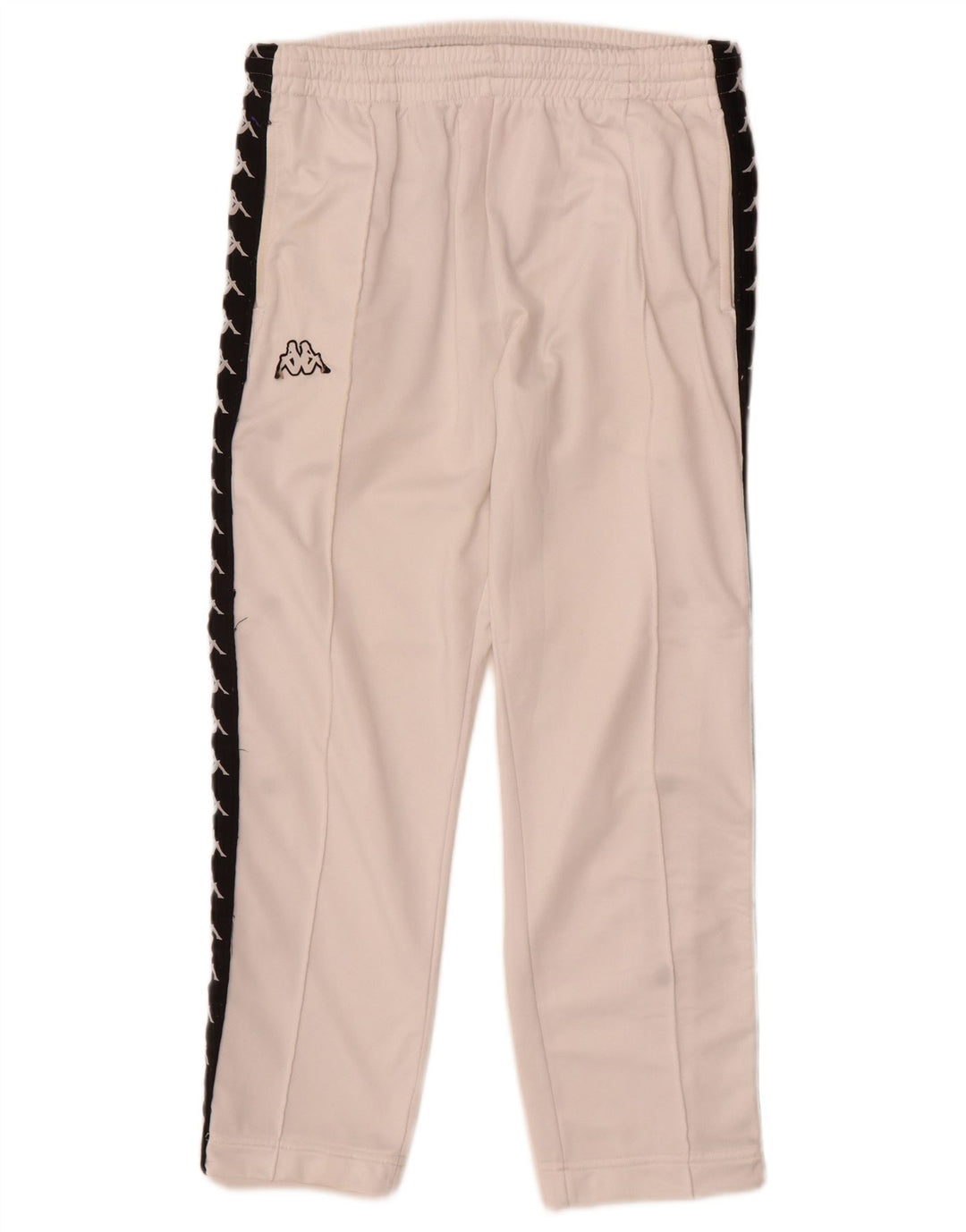 Kappa Mens Graphic Tracksuit Trousers Medium  White Colourblock Polyester