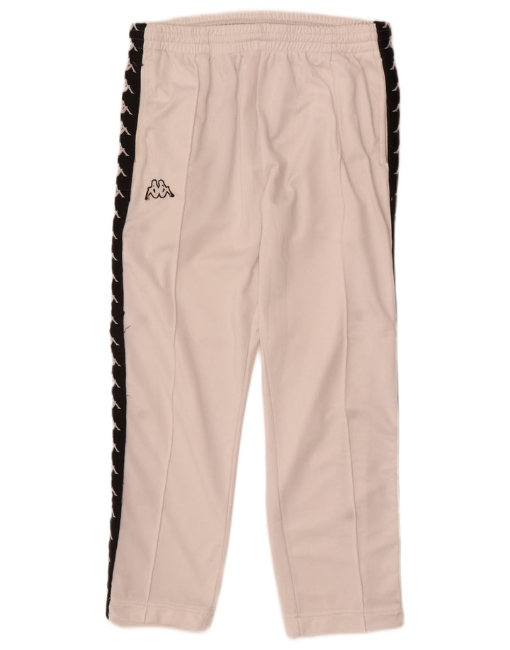 Kappa Mens Graphic Tracksuit Trousers Medium  White Colourblock Polyester