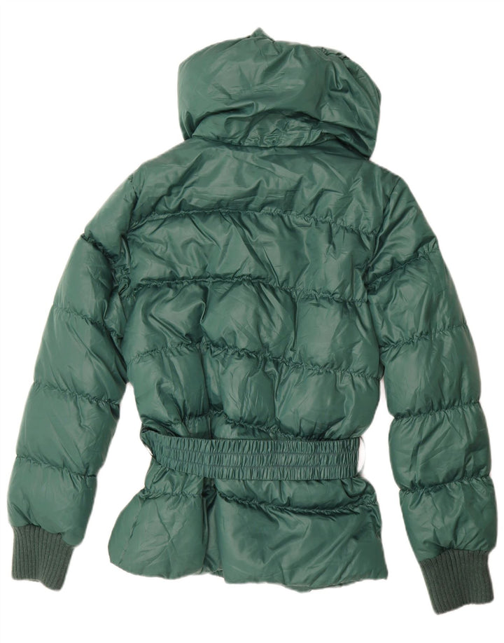 Sisley Womens Padded Jacket UK 16 Large Green