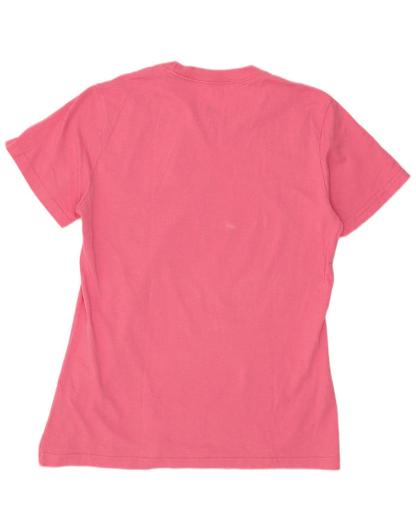 Adidas Womens Graphic T-Shirt Top UK 12/14 Medium Pink
