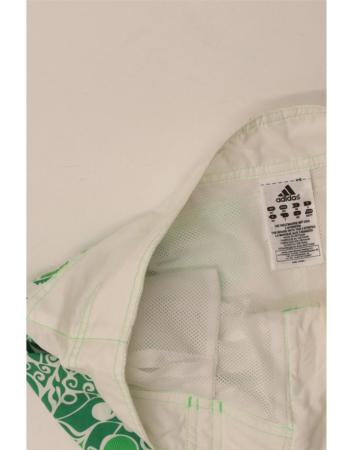 ADIDAS Mens Swimming Shorts XS  White Paisley Polyester