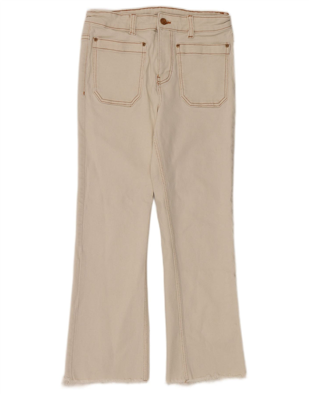 Zara Womens Bootcut Jeans W28 L26 White Cotton