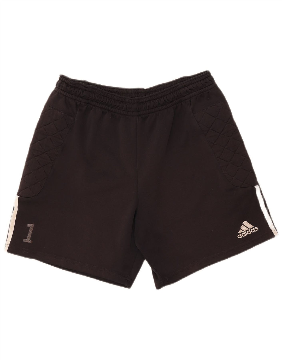 Adidas Mens Climalite Sport Shorts Medium Black Striped Polyester