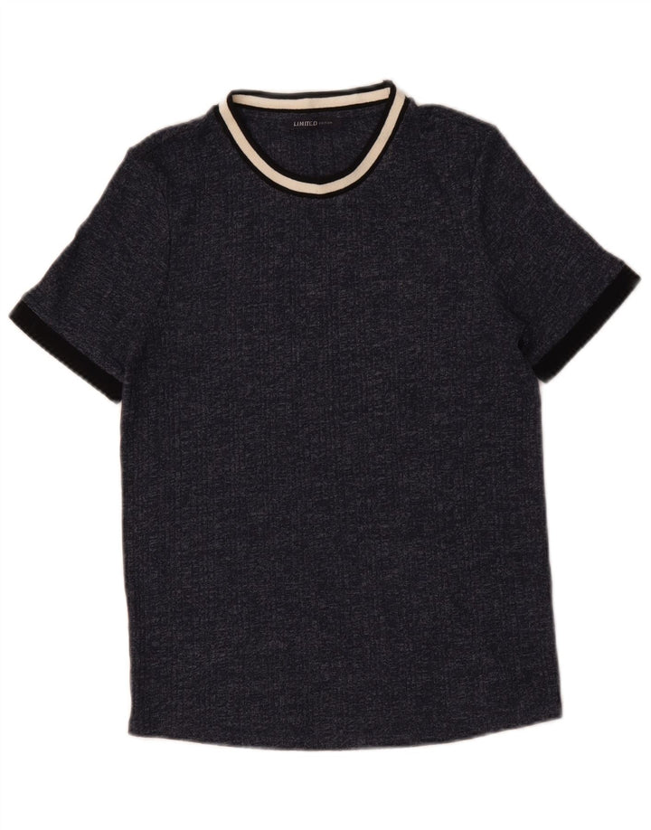 Marks & Spencer Womens T-Shirt Top UK 14 Medium Navy Blue Flecked