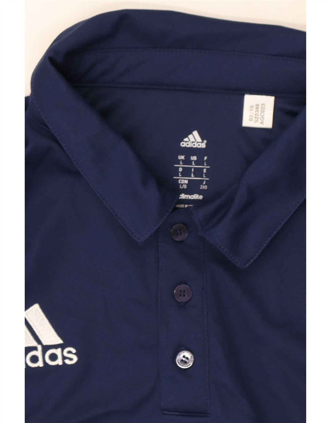 Adidas Mens Climalite Polo Shirt Large Navy Blue Polyester