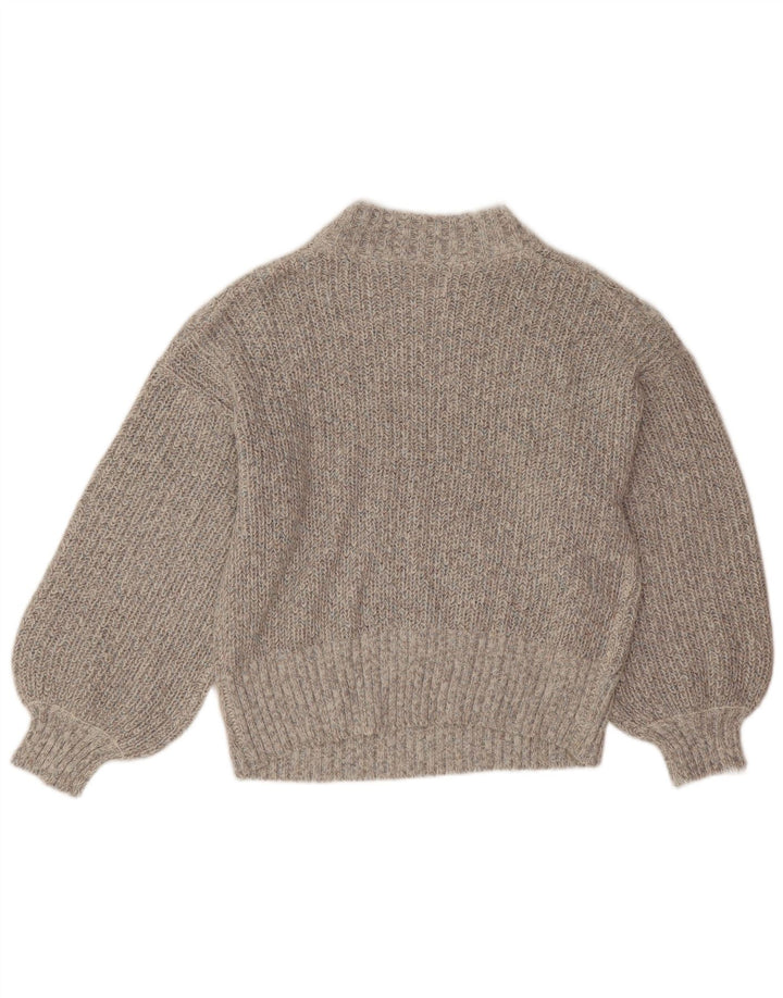 Object Womens Crew Neck Jumper Sweater UK 16 Large Grey Acrylic