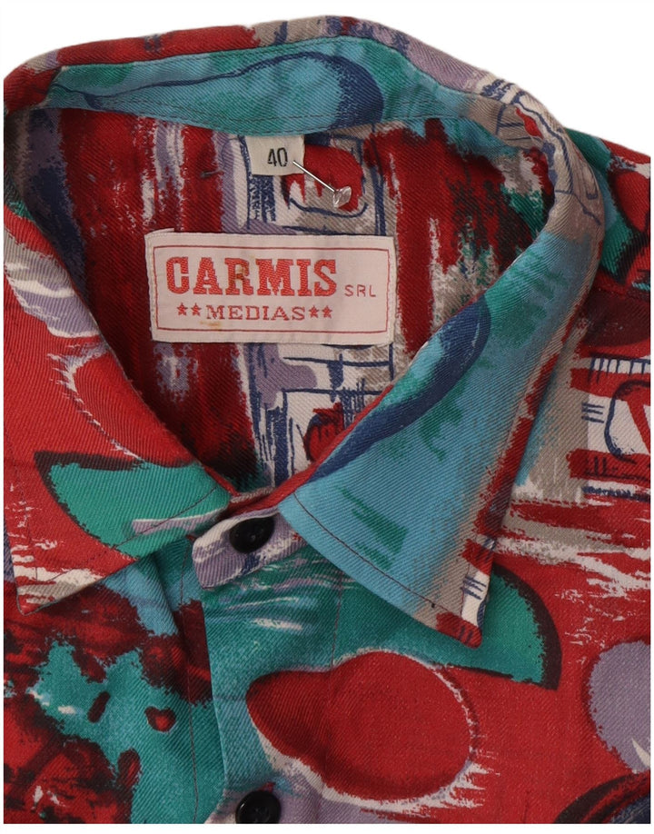 Vintage Mens Abstract Pattern Shirt Small Multicoloured