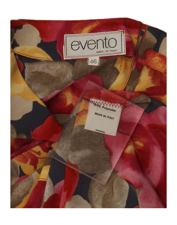 Vintage Womens Blouse Top IT 46 Large Multicoloured Floral Polyester