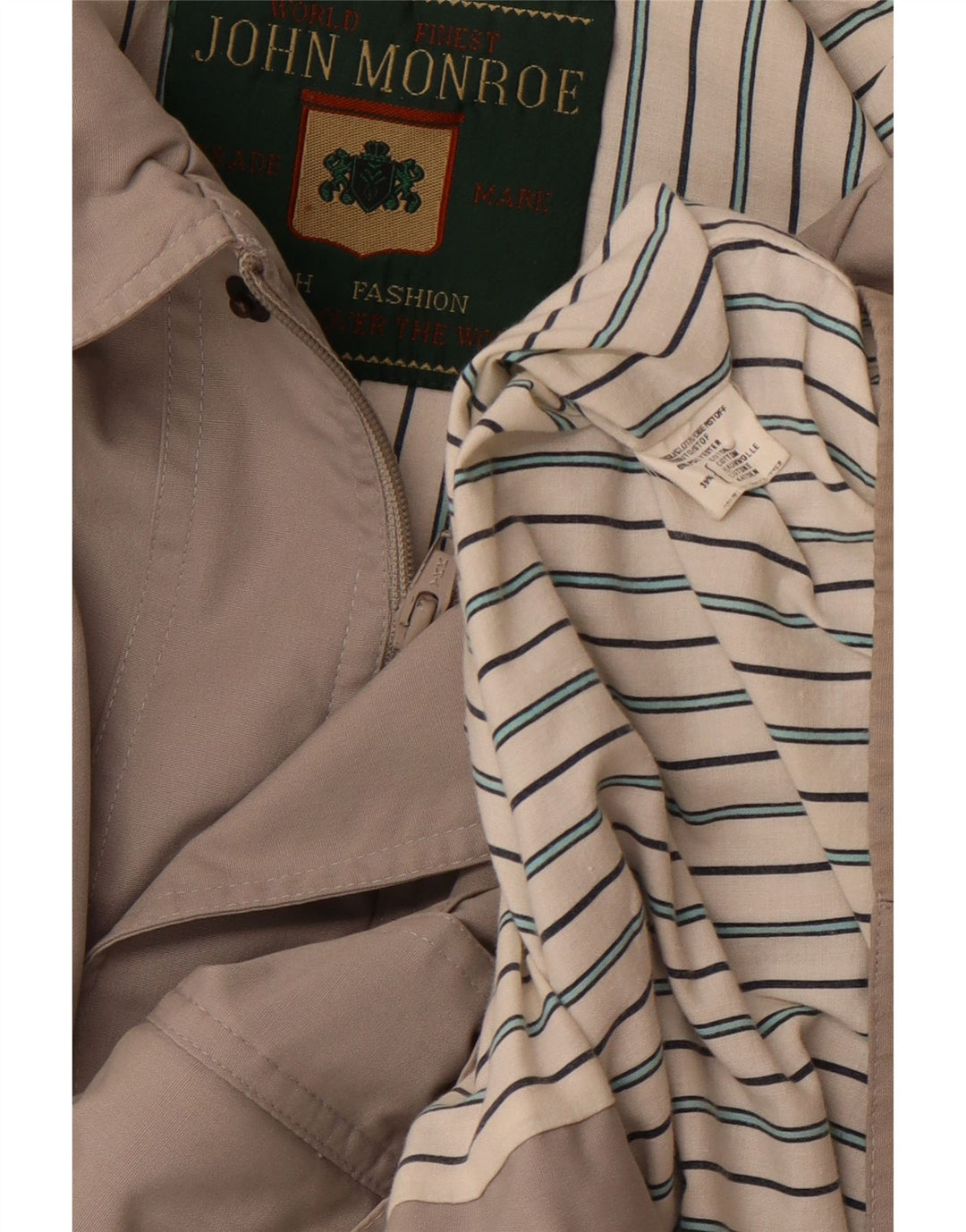 JOHN MONROE Mens Utility Jacket UK 42 XL Grey Polyester