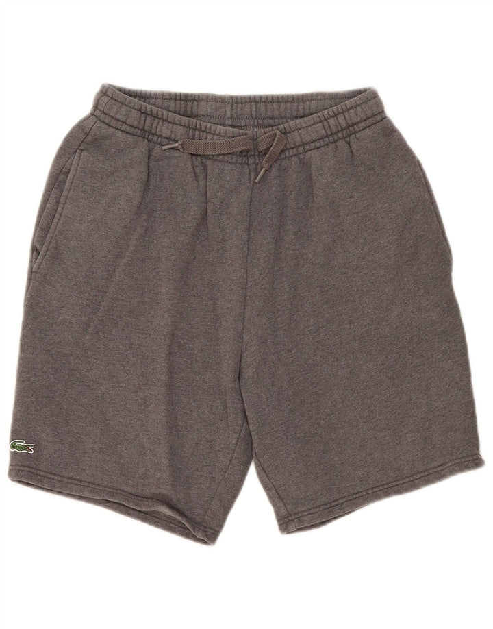 Lacoste Mens Sport Shorts Size 4 Medium Grey Flecked Cotton