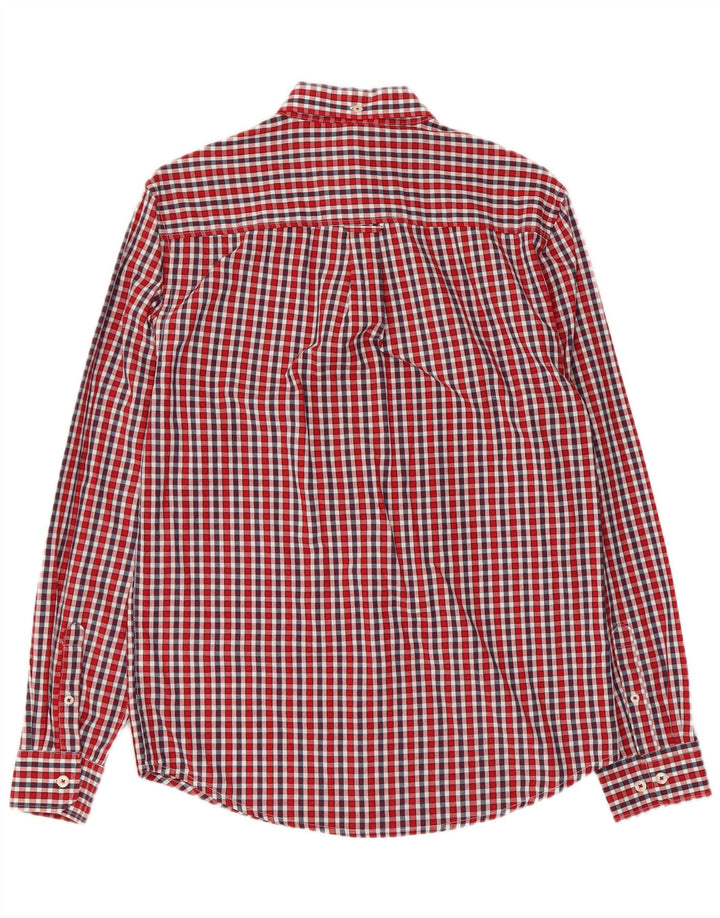 Ben Sherman Mens Shirt Small Red Check Cotton