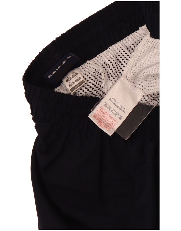 UMBRO Mens Graphic Sport Shorts XL  Navy Blue Polyester