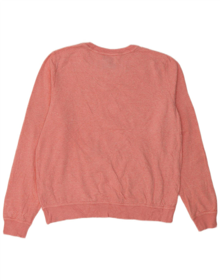 NIKE Womens Sweatshirt Jumper UK 14 Medium Pink Cotton