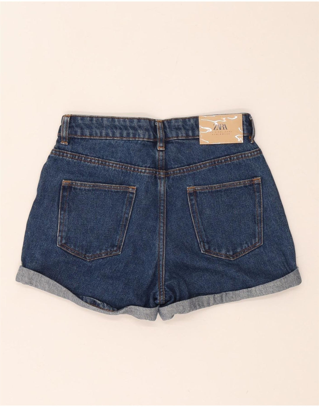 Zara Womens Denim Shorts EU 34 2XS W24 Blue Cotton