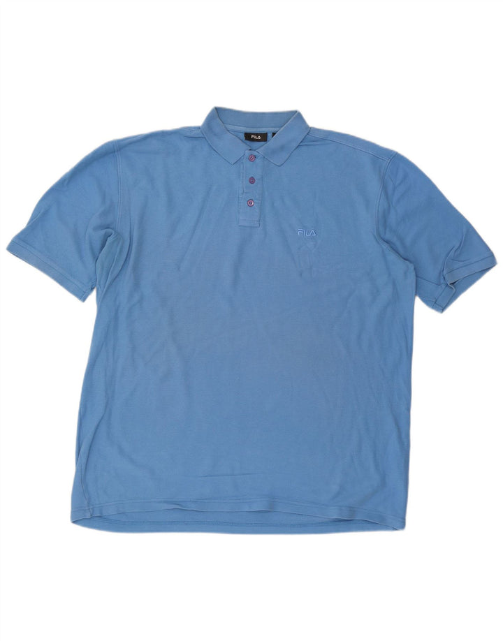 FILA Mens Polo Shirt 2XL Blue Cotton
