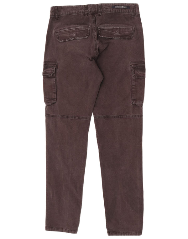 Gas Mens Slim Cargo Trousers Medium W32 L32 Grey Cotton