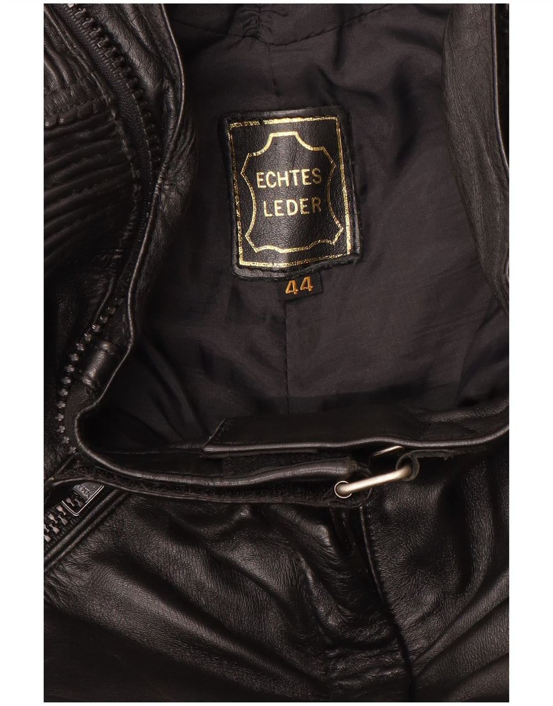 VINTAGE Womens Moto Racer Trousers IT 44 Medium W30 L27 Black Leather