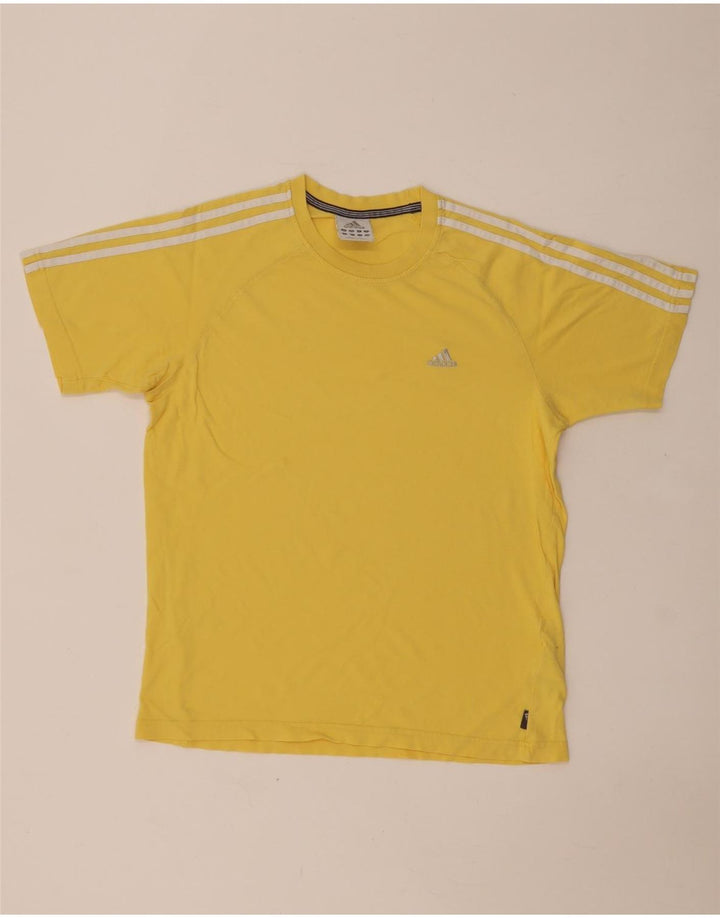 Adidas Mens T-Shirt Top Small Yellow Cotton