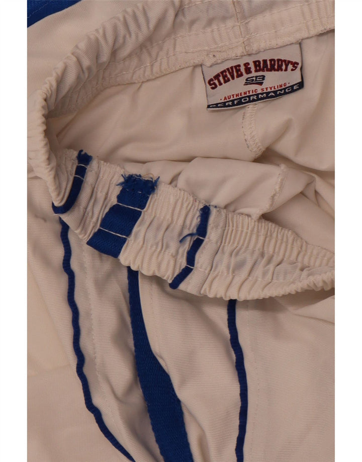 STEVE & BARYY'S Mens Sport Shorts Large  White Colourblock Polyester