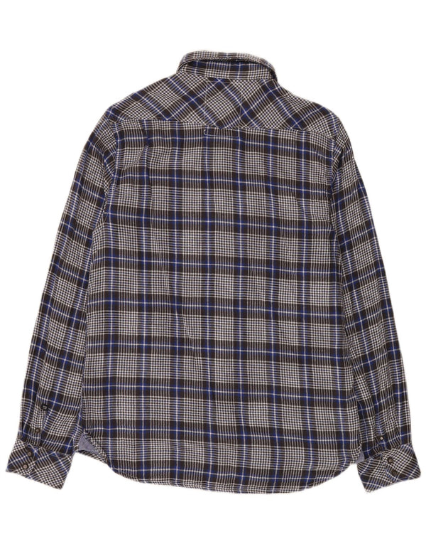 Scotch & Soda Mens Amsterdam Couture Flannel Shirt XL Blue Check Cotton