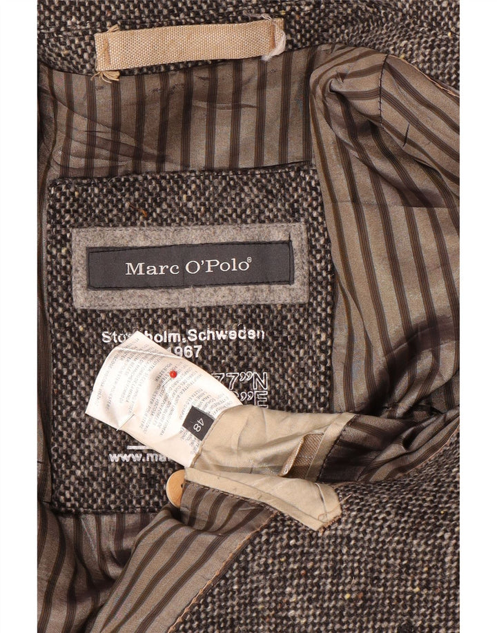 Marc O'Polo Mens Overcoat UK 48 Medium Grey Flecked Wool