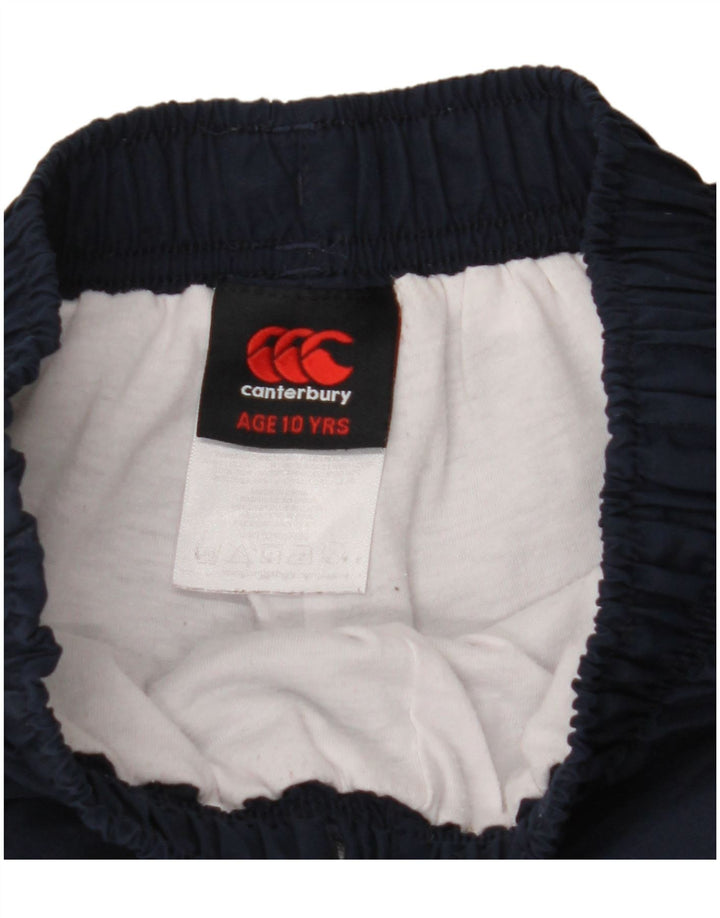 CANTERBURY Boys Graphic Tracksuit Trousers Joggers 9-10 Years  Navy Blue