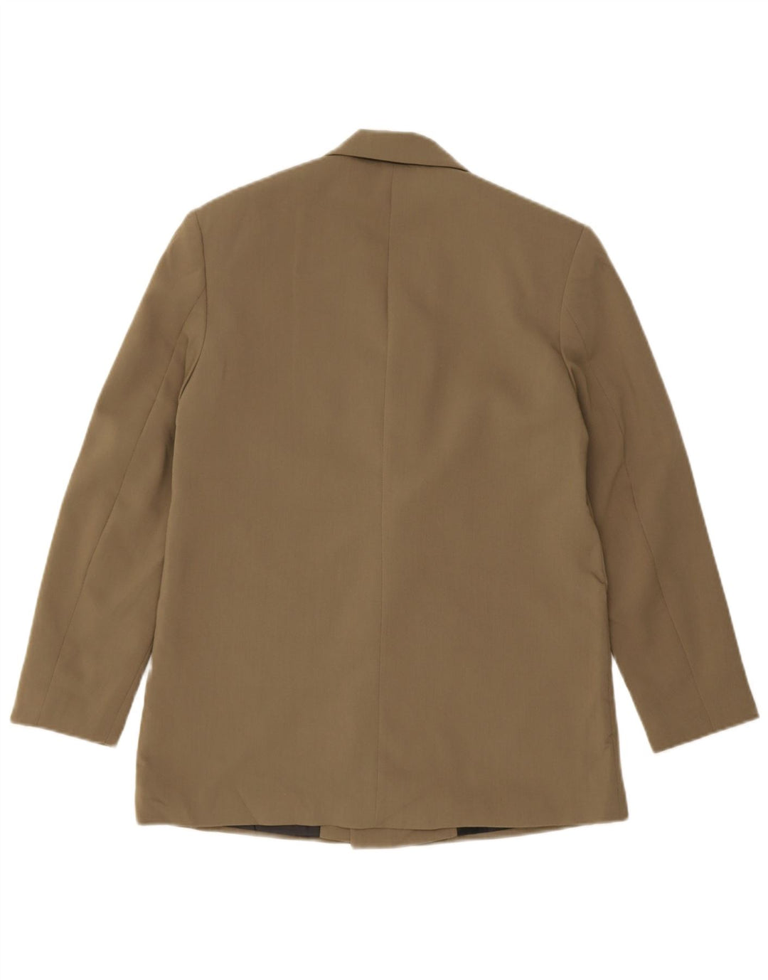 Zara Mens Double Breasted Blazer Jacket UK 34 XS Khaki Polyester